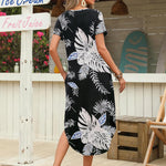 Zeagoo Maxi Dress with Pockets Short Sleeve Sundress