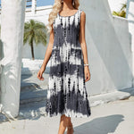 Zeagoo Floral Beach Sundress Casual A-Line Midi Tank Dresses