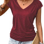 Zeagoo Tank Top Women's Elegant Pleated Tops (DE Only)