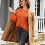 Zeagoo Women's Elegant Knitted Jumper Crew Neck Sweater (DE Only)