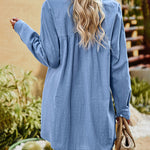 Zeagoo Solid Color Long Sleeve Slit Shirt Top for Women Casual Work Office Loose Fit 2026 | Under