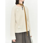 Women's Japanese Loose Graphic Striped Patchwork Crewneck T-shirt