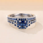 Vionetta Sapphire Mosaic Ring Set