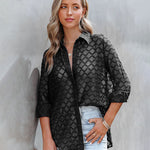 Zeagoo Long Sleeve Button Up Shirt Summer Sheer Tulle Top for Women Casual Loose Business Casual 2026 | Under