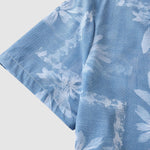 Men's Floral Print Buttoned Casual Short Sleeve Shirt