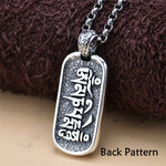 Buddha Stones 925 Sterling Silver Zakiram Goddess of Wealth Om Mani Padme Hum Peace Necklace Pendant