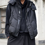 White Duck Down Hooded Down Vest