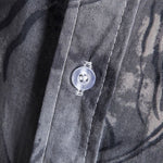 Men's Retro Abstract Print Casual Button Short Sleeve Shirt