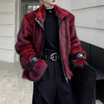 Winter Retro Oversized Stand Collar Faux Fur Coat