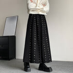 Buttoned Loose Wide-leg Culottes