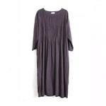 Retro Loose Pleated Robe Dress