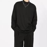 Wool Turtleneck Loose Base Layer T-shirt