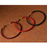 Buddha Stones Simple Design Handmade Luck Braid String Cuff Bracelet
