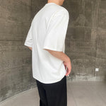 Embroidered Buttoned Casual Loose T-shirt