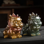 Buddha Stones Color Changing Small PiXiu Resin Tea Pet Wealth Home Figurine Decoration