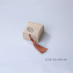Buddha Stones Lotus Pattern Jewelry Storage Box Gift Box Tassels