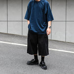 Vintage-style Multiple Pockets Cropped Trousers
