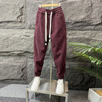 Solid Color Sports Sweatpants Cuffed Casual Loose Harem Pants