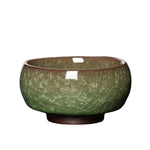 Buddha Stones Chinese Green Ice Crack Design Jianzhan Kiln Change Porcelain Teacup Kung Fu Tea Cup