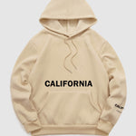 Men's "CALIFORNIA" letter print casual hoodie