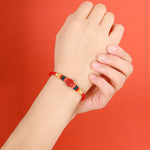 Buddha Stones Year of the Dragon 925 Sterling Silver Chinese Zodiac Cinnabar Auspicious Matches Blessing Bracelet (Extra 35% Off | USE CODE: FS35)
