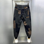 Colored Plaid Casual Stretch Skinny Pants
