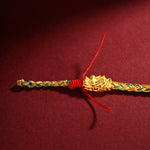 Buddha Stones Year of the Dragon Handmade Colorful Dragon Carved Success Braided Bracelet (Extra 35% Off | USE CODE: FS35)