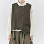 Japanese Retro Patchwork Pocket Vest