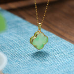 Buddha Stones "May Luck and Joy Be With You" Jade Necklace Includes Gift Message Card