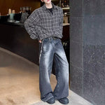 Retro Plaid Wool Casual Shirt