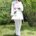 Buddha Stones Lotus Flower Leaf Pattern Tai Chi Meditation Prayer Spiritual Zen Practice Clothing Women's Set (Extra 30% Off | USE CODE: FS30)