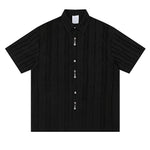 American Loose Textured Pleated Shirt