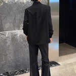 Loose-fitting Diamond-studded Shoulder Shirt