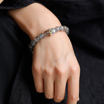 Buddha Stones 12 Chinese Zodiac Moonstone Calm Love Bracelet