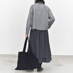 Japanese Asymmetrical Retro Striped Color-blocked Shirt