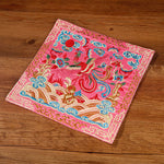 Buddha Stones Crane Phoenix Dragon Kirin Embroidered Cup Mat Pad Tea Cup Coaster Square Kung Fu Tea Mat