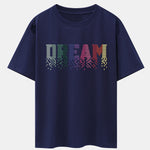 Dream Pixel Gradient Print Drop Shoulder Oversize T-Shirt