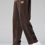 Monaco Slogan Print Drop Shoulder Oversize T-Shirt & Straight Leg Corduroy Pants