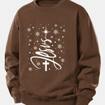 Christmas Jesus Print Relax Fit Sweatshirt