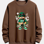 Graffiti Bear Print Relax Fit Sweatshirt