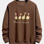 Christmas Duck Print Relax Fit Sweatshirt