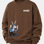 Rabbit Slogan Print Relax Fit Sweatshirt