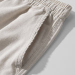 Linen Cotton Blend Drawstring Shorts