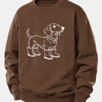 Dog In Boots Print Relax Fit Sweatshirt