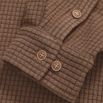 Men's solid color corduroy texture long sleeve + pants set