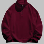 Men's  stand collar half zip long sleeve sweatshirt