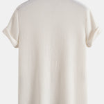Short Sleeved Waffle V-neck Polo