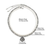 Retro Compass Multi-Layered Pendant Necklace 3Pcs/set