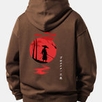 Sunset Samurai Back Print Relax Fit Hoodie