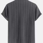 Textured Zipper Polo
